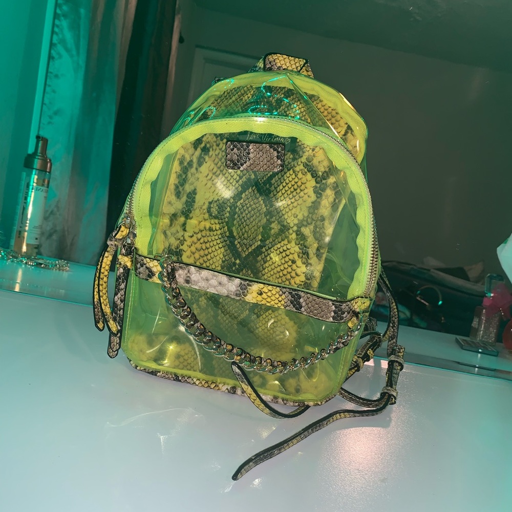 Neon / snake skin Victoria secret bag